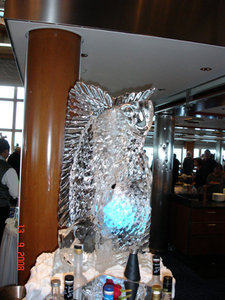 Salmon ice sculpture