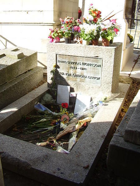 Jim Morrison's Grave, Pere Lachaise Cemetery, Paris