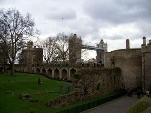 Surrounding Tower Walls, with Tower Bridge in the Background