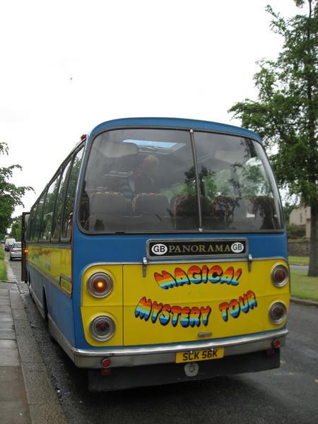 yellow tour bus liverpool