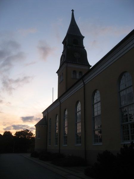 Sunset at Skagen Church, Denmark