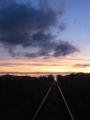 Sunset Along the Train Tracks (with a train coming!), Skagen