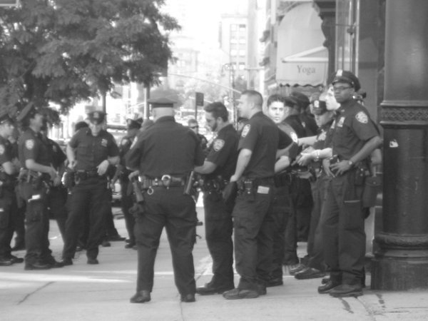 Police Officers Milling Around at the Festival, NYC