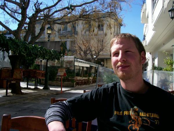 Vaughan out for Lunch in Plaka, Athens