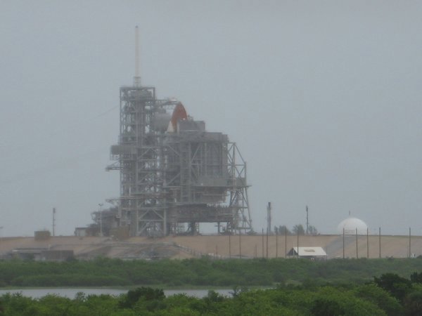 Launchpad A (the shuttle is attached to the orange booster rocket)
