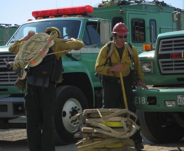Firefighters Taking a Break from the Wildfires, California