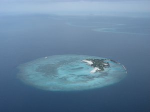 One of the Islands in the South Male Atoll (from the Sea Plane), Maldives