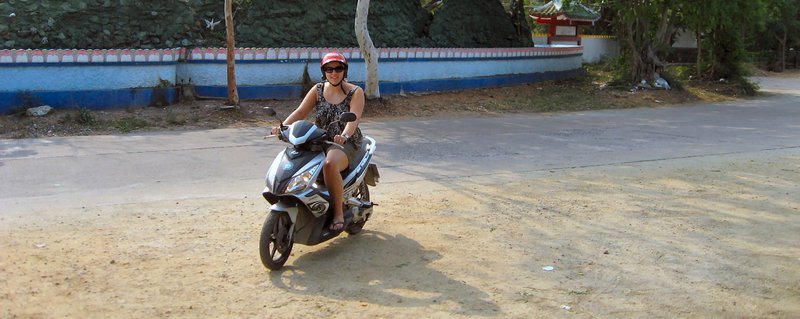 Me on Scooty, King Rama IX Royal Park, Pattaya