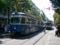 Trams on Bahnhofstrasse (main street), Zurich, Switzerland