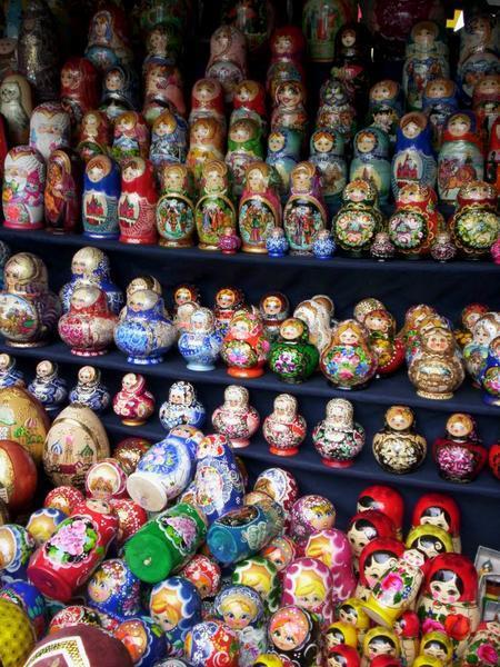 Russian Dolls at the Market, Moscow