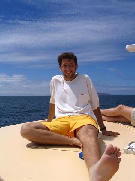 Pierre on the boat