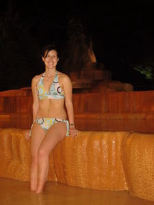 Shay in the thermal pool