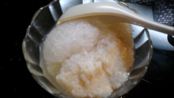 Fermented rice with sugar.