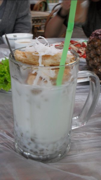 Coconut milk with pearls :) Yuuummmmmy :)