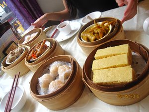 Baozi and different kind of steamed bread.
