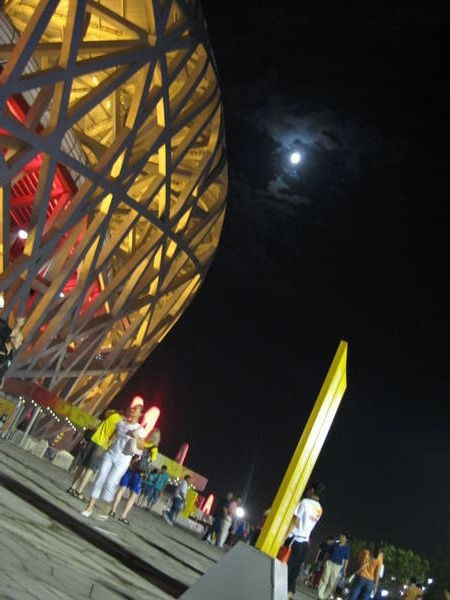 And a full moon outside the Stadium