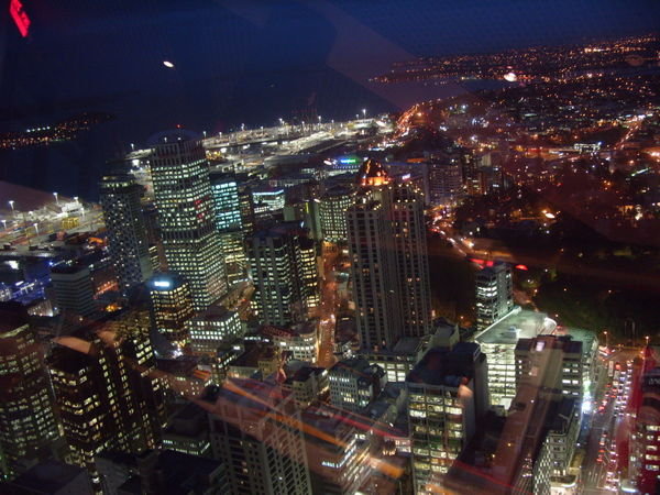 Auckland at night from 188 metres up