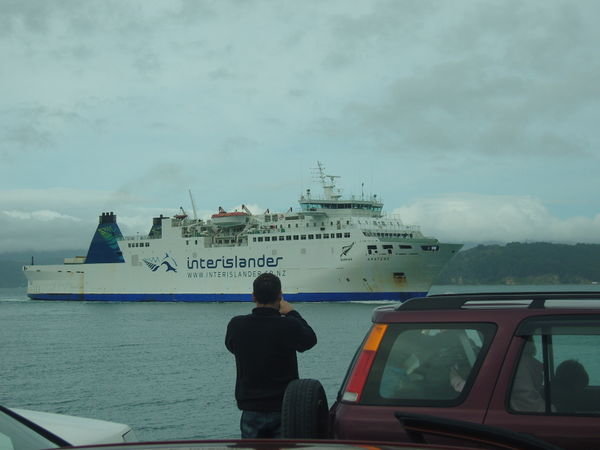 The ferry FINALLY arrives.