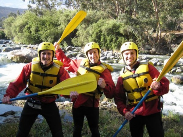 The lads rafting