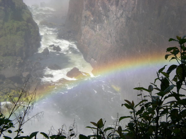 Vic Falls with rainbow