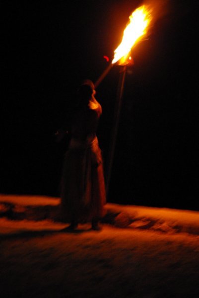 The Tourch Lighing Cermeony Before the Bula Dance