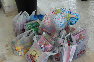 All the gifts we bought for Lomas charities
