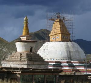 Replica of Boudha Stupa in Remote Golok