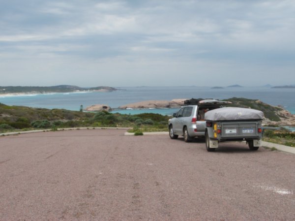 Our trailer at Twilight Beach Lookout