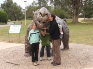 With the Diprotodon