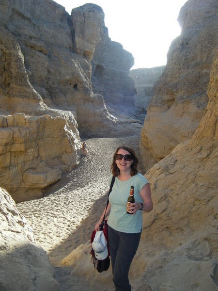 In a canyon...with a beer