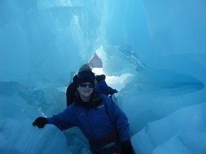 Ice tunnel in Franz Josef