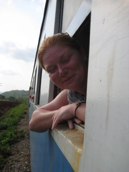 Me hanging out the train!