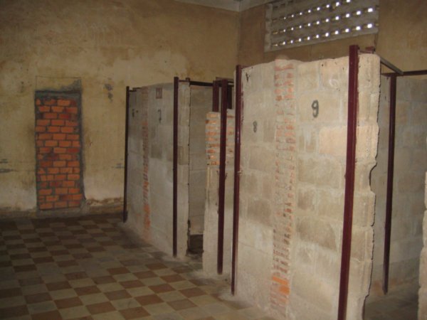 The classrooms they turned into cells...