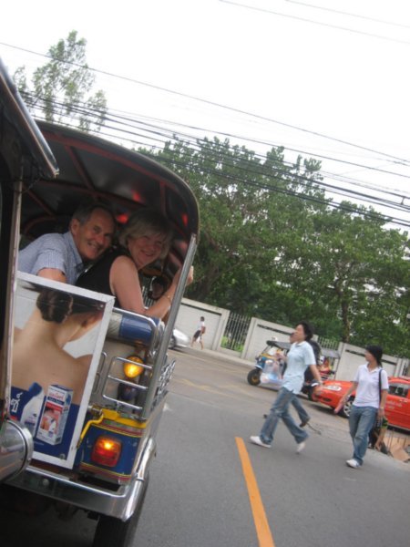 Mum wasn't too sure about the tuk tuk at first!