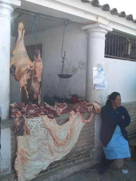 The butchers at Tarabuco Market