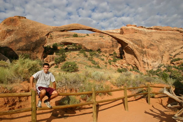 in front of landscape arch