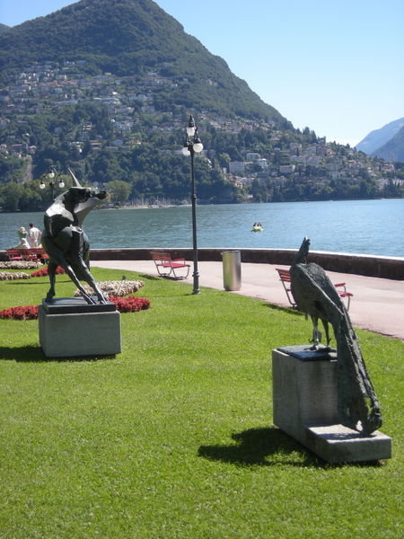 Looking out over lake Lugano