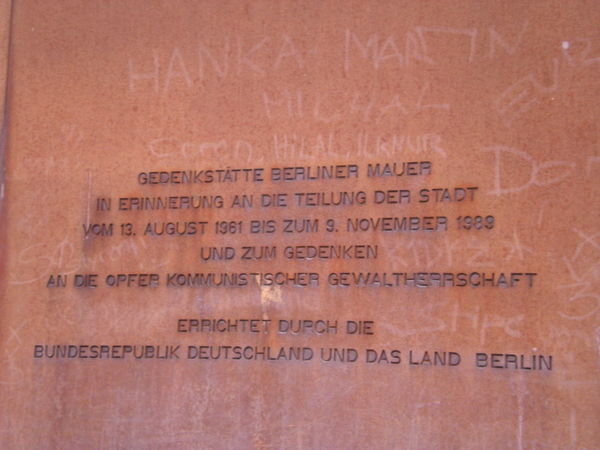 Berlin wall memorial