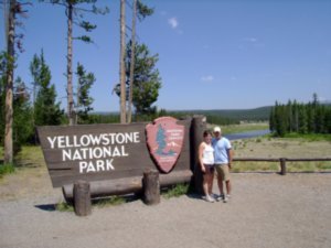at entrance to Yellowstone