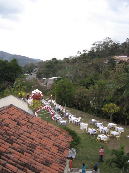 View of the wedding from above