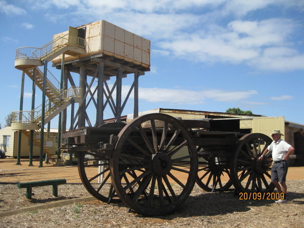 water tower and wagon