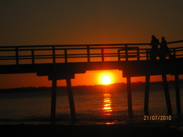Hervey Bay jetty sunset