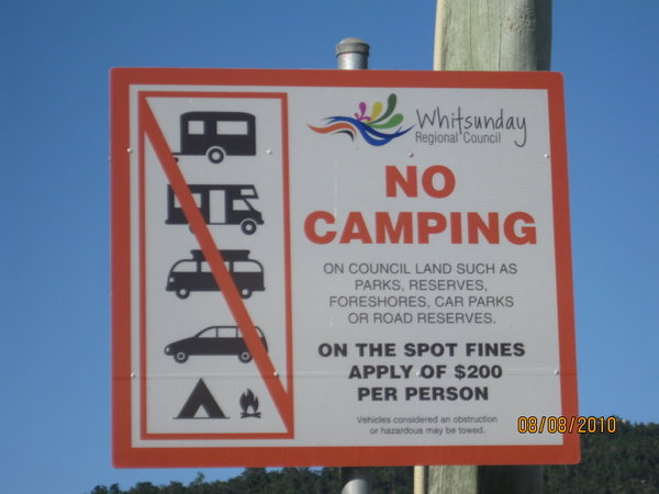 No free camps around here!
