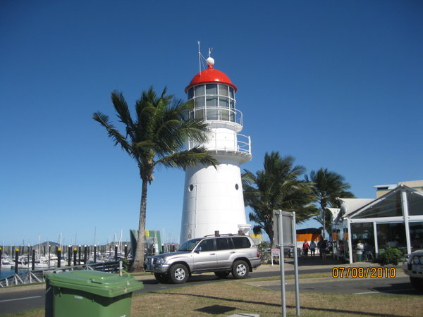 relocated lighthouse at Mackay marina