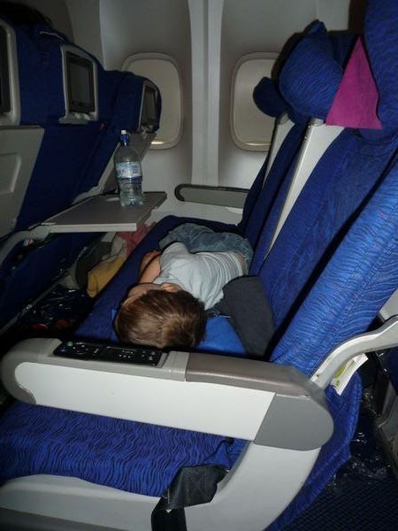 Jack asleep on plane