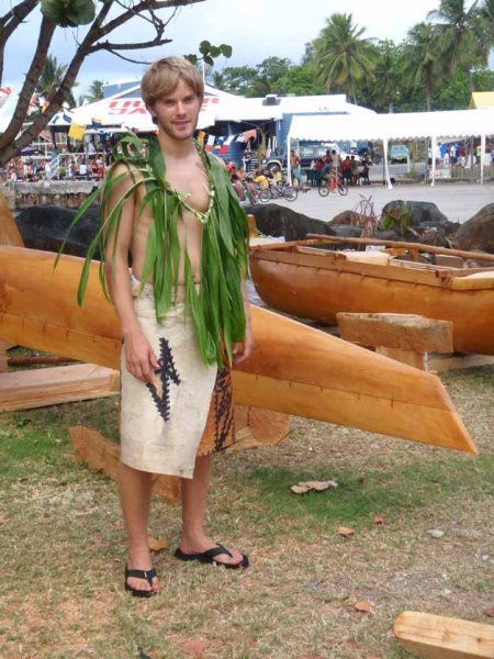 Standing By Canoe