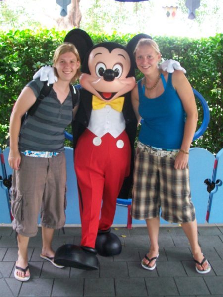 Us with Mickey Mouse!!