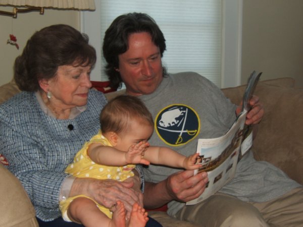 Reading with Gr. Granny and Uncle Mike