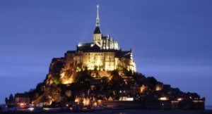 Mont St Michel at night