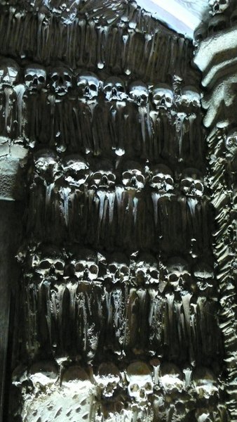 Inside the Monk's Bones Ossuary at Evora